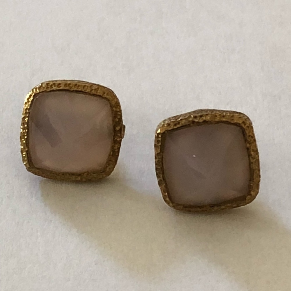 ROSE QUARTZ AND 18K Gold VERMEIL EARRINGS